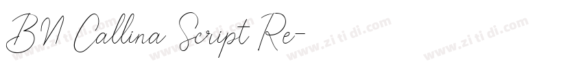 BN Callina Script Re字体转换 BN Callina Script Re字体转换